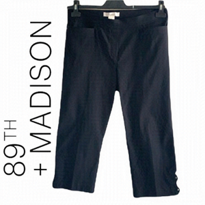89TH+MADISON black capris pants size M